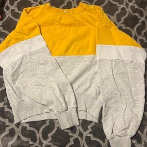 H&M yellow and grey Sweatshirt